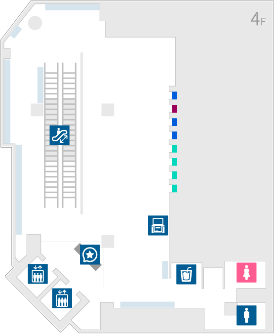 ラ・ピスタ新橋4階フロア案内図です。