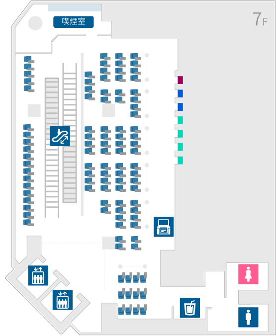 ラ・ピスタ新橋7階フロア案内図です。