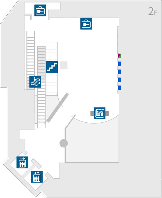 ラ・ピスタ新橋2階フロア案内図です。